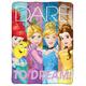 Disney Princesses, Dreamers Micro Raschel Throw Blanket, 46" x 60", Multi Color