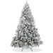 The Holiday Aisle® 7.5' Pre-Lit Artificial Flocked Pine Christmas Tree w/ Stand in Green/White | Wayfair F5DBA1A71CD04EA0AA1D531DB674193E