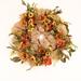 The Holiday Aisle® Fults Faux Sunflower 26" Wreath Most Realistic Faux/Silk/Burlap/Deco Mesh in Green/Orange | 26 H x 26 W x 6 D in | Wayfair