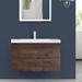 Wrought Studio™ Zafiro 35.38 Single Bathroom Vanity w/ Vanity Top Wood/Plastic in Brown | 21.65 H x 35.38 W x 18.88 D in | Wayfair