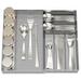 Rebrilliant Metal Flatware & Kitchen Utensils Drawer Organizer Metal in Gray | 2 H x 18.3 W x 16.5 D in | Wayfair 5525E3682C784CC3A1C537A2F22F709E