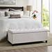 Wildon Home® Aveley Tufted Flip Top Storage Bench Polyester/Upholstered in Gray/White | 18.8 H x 49 W x 19.25 D in | Wayfair