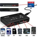 Mini lecteur de carte mémoire tout-en-un 7 en 1 USB externe SDHC M2 MMC XD CF lecture et