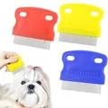 Peigne anti-puces à dents fines pour chiens et chatons en acier inoxydable PP brosse de toilettage