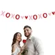 Be My st valentin – guirlande de bannière à paillettes rouge rose avec cœur bannière de vacances