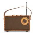 Haut-parleur Bluetooth sans fil vintage classique avec micro radio portable petit lecteur de