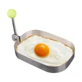Moule à crêpes rectangulaire en acier inoxydable antiadhésif pour la cuisson des œufs au petit