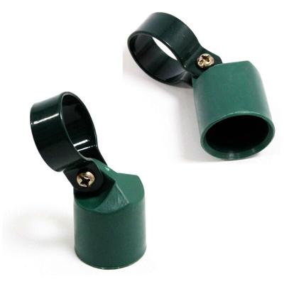 Strebenkappe Zaunstrebenkappe 2er Set für ø 34 mm Zaunpfosten Zaun Drahtzaun Grün Image