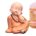 Statue de petit moine poupée de bouddha pour enfants jolie Figurine de petit moine Zen ornement