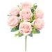 Set of 2 Blush Pink Artificial Elegant Rose Flower Stem Bush Bouquet 17in - 17" L x 9" W x 9" DP