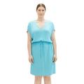 TOM TAILOR Damen 1037321 Plussize Kleid mit Struktur & Bindegürtel, 26007-Teal Radiance, 52