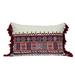 20" Multicolor Embroidered Decorative Lumbar Throw Pillow