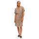 Object Damen Objseline S/S Shirt Dress Noos Kleid, Fossil, 34 EU
