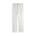 Scotch & Soda Maison Damen Abott Regular Fit Chino In Organic Cotton Twill Hose, Off White 0001, 24/32