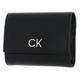 Calvin Klein Damen Portemonnaie Re-Lock Trifold mit Münzfach, Schwarz (Ck Black), Onesize