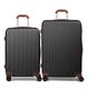 CALDARIUS Suitcase Large & Medium | 2 Pcs Suitcase Set | 3 Digit Combination Lock | Travel Bag | Luggage | Lightweight | Hard Shell | Hold Luggage (Grey, Medium 24'' + Large 28'')