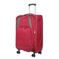 ARIANA® Lightweight 4 Wheel Spinner Soft Shell Suitcase Luggage Carry On Cabin Travel Bag RT905 (Burgundy, 26" Medium (H73xW44xD29 cm))