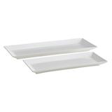 Mikasa Trellis Chip Resistant Set Of 2 Platter Serving Tray, 12 & 15 Inch Bone China/All Ceramic in White | 1 H x 6 W in | Wayfair 5293371