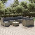 Latitude Run® Enzo Wicker/Rattan Seating Group w/ Cushions Synthetic Wicker/All - Weather Wicker/Wicker/Rattan in Gray | Outdoor Furniture | Wayfair