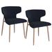 George Oliver Cowden Velvet Side Chair Dining Chair Wood/Upholstered/Velvet in Black | 32 H x 22 W x 20 D in | Wayfair