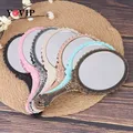 Vintage Carved Handheld Vanity Mirror Makeup Mirror Hand Mirror Handle Cosmetic Compact Mirror for