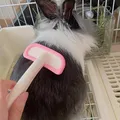 Silicone Small Pet Rabbit Comb Grooming Trimmer Fur Brush For Guinea Pig Chinchilla Cleaning