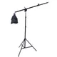 SH Photo Studio 2M 2-in-1 Light Stand with 1.4M Boom Arm And Empty Sandbag For Supporting Softbox