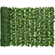 100/300cm Artificial Ivy Hedge Fence Panels Green Faux Ivy Leaf Privacy Fence Screen for Outdoor