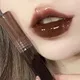 7 Colors Pink Mirror Water Lip Gloss Dark Brown Lip Oil Waterproof Non-stick Cup Liquid Lipstick