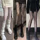 Japanese Lolita Tights Stockings Cute Heart Flower Mesh Stockings White Fishnet Pantyhose Girls