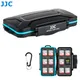 JJC 24-Slot CF Card Case with Carabiner SD Card Holder Waterproof Hard Shell Case for 12 SD SDHC