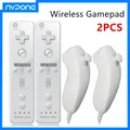 2PCS Remote Controller with Nunchuck Controller for Wii Console Wireless Gamepad with Motion Plus