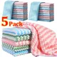 5/3/1pcs Microfiber Dishcloths Coral Fleece Fish Scale Cleaning Cloths Kitchen Washing Dish Rags