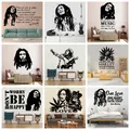 Colorful Soul Music Singer Bob Marley Removable Art Vinyl Wall Stickers For Kids Rooms Waterproof