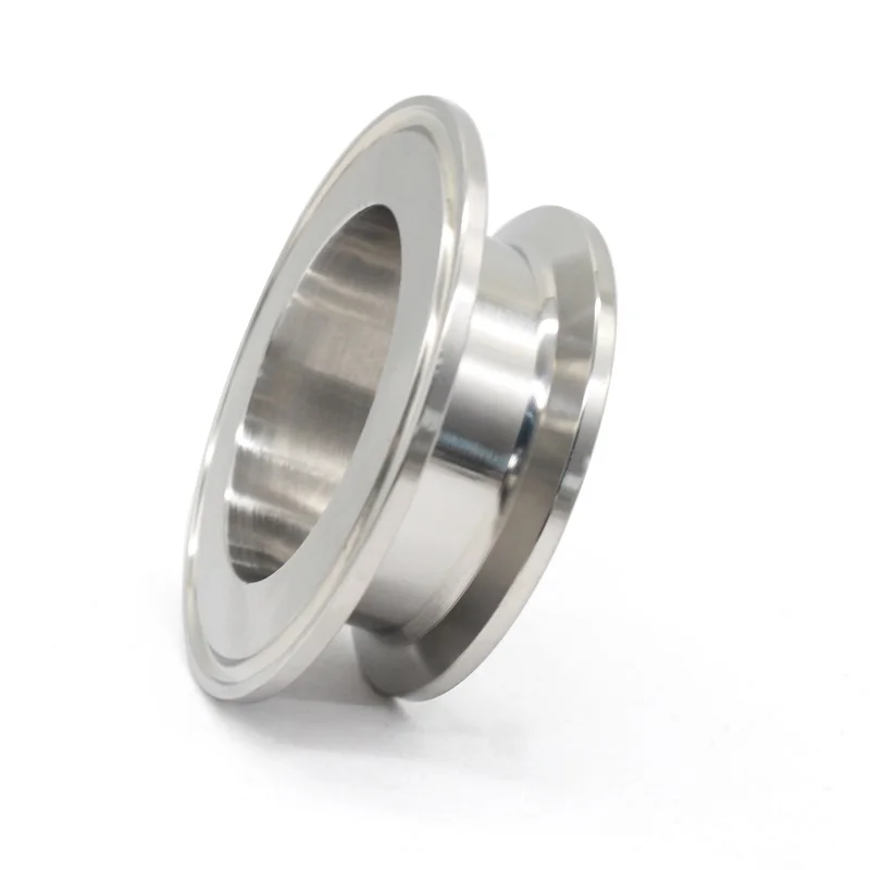 SS 304 Sanitär-Endabdeckung mit drei Clips, Reduzierstück, 1,5 Zoll, 2 Zoll, 2,5 Zoll, 3 Zoll, 4 Zoll, Flansch-Außendurchmesser 50,5 mm, 64 mm, 77,5 m, Zwinge, selbstgemachte Bierrohrverschraubung Image