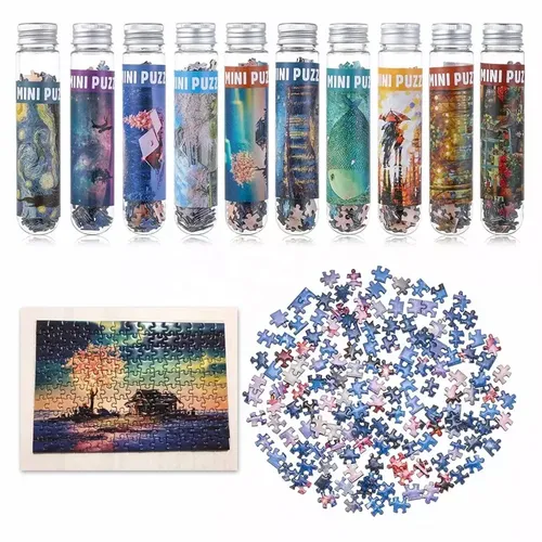 150 stücke Mini Puzzles für Erwachsene Micro Jigsaw Reagenzglas Tiny Puzzle Herausforderung Puzzle