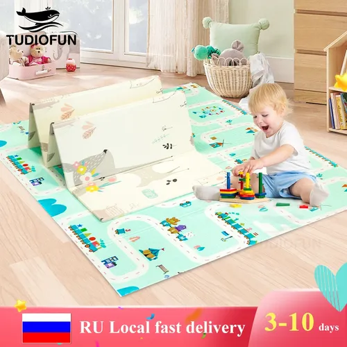 Große Größe Faltbare Cartoon Baby Spielen Matte Xpe Puzzle kinder Matte Baby Klettern Pad Kinder