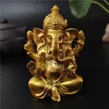 Ganesha Buddha Statue Haus Garten Dekoration Indische Gold Elefanten Gott Ganesh Skulptur Figuren