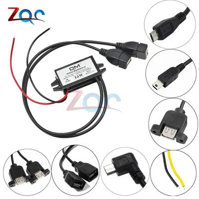 DC-DC 12V zu 5V 3A 15W Auto Power Converter Micro Mini USB Step Down Spannung Netzteil ausgang