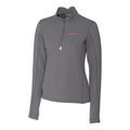 Women's Cutter & Buck Gray UConn Huskies Wordmark Traverse Half-Zip Pullover Jacket