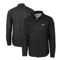 Men's Cutter & Buck Black Philadelphia Eagles Gridiron Classics Big Tall Rainier PrimaLoft Eco Insulated Quilted Button-Up Shacket