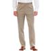 Men's Big & Tall KS Signature No Hassle® Classic Fit Expandable Waist Plain Front Dress Pants by KS Signature in Taupe (Size 68 38)