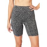 Plus Size Women's Seamless Boxer by Comfort Choice in Slate Animal (Size L)