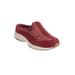 Extra Wide Width Women's The Traveltime Slip On Mule by Easy Spirit in Red Corduroy (Size 8 WW)