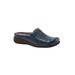 Wide Width Women's San Marcos Tooling Clog by SoftWalk in Navy Denim (Size 6 1/2 W)