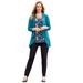 Plus Size Women's AnyWear Cascade Jacket by Catherines in Deep Teal (Size 0X)