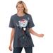 Plus Size Women's Disney Jack Skellington Christmas by Disney in Heather Charcoal Jack Skellington Santa (Size 1X)