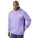 Men's Big & Tall Russell® Quilted Sleeve Hooded Sweatshirt by Russell Athletic in Washed Periwinkle (Size XLT)