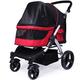 Double Dog Stroller Pet Travel Stroller High-View Pet Stroller Compact Portable reathable Practical Shockproof Outdoor Pet Cat Dog Carrier Pet Travel Stroller