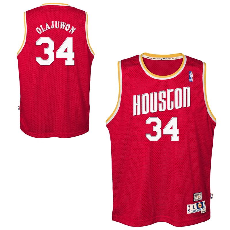 Maillot Swingman Hardwood Classics Road Hakeem Olajuwon Houston Rockets - Jeunes - unisexe Taille: L (14/16)